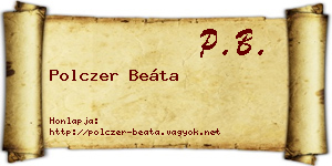 Polczer Beáta névjegykártya
